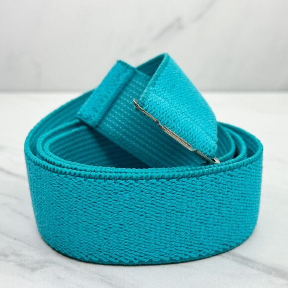 Blue Striped Stretch No Buckle Belt Strap Size XL - Picture 10 of 12